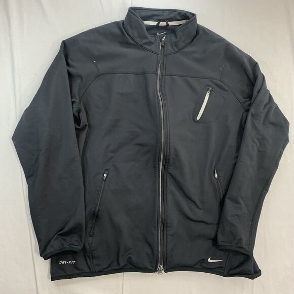 Nike Dri-Fit Lightweight Jacket Adult L Navy Full Zip Activewear - Picture 1 of 7
